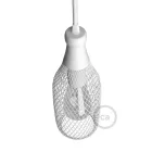 Bottle-shaped metal lampshade with bare bulb cover Magnum