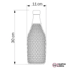 Bottle-shaped metal lampshade with bare bulb cover Magnum