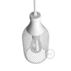 Bottle-shaped metal lampshade with bare bulb cover Jéroboam