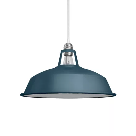 Marine lampshade made of enamelled metal, with E27 socket, 38 cm diameter