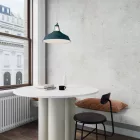 Marine lampshade made of enamelled metal, with E27 socket, 38 cm diameter