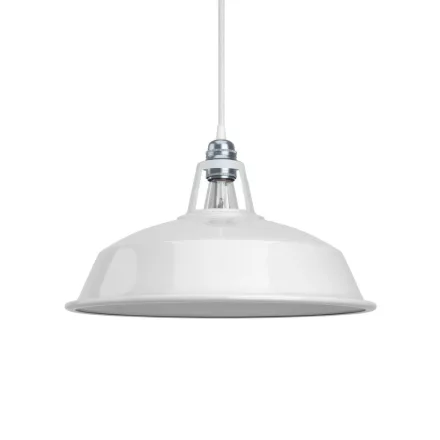Marine lampshade made of enamelled metal, with E27 socket, 38 cm diameter