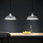 Marine lampshade made of enamelled metal, with E27 socket, 38 cm diameter