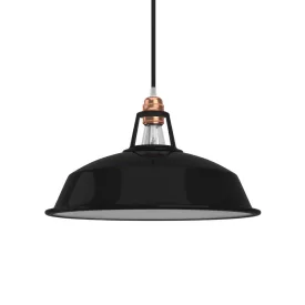   Marine lampshade made of enamelled metal, with E27 socket, 38 cm diameter