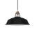  Dockyard Lampshade made of Enamelled Metal, with E27 Fixture, 38 cm Diameter Black