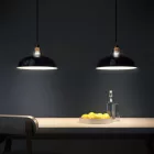 Marine lampshade made of enamelled metal, with E27 socket, 38 cm diameter