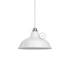 Bistrot lampshade in polished metal, with E27 socket, 30 cm diameter