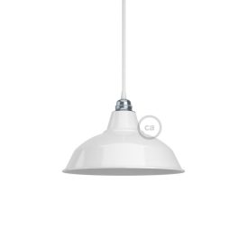   Bistrot lampshade in polished metal, with E27 socket, 30 cm diameter