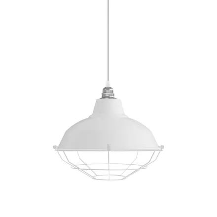 Lampshade with metal basket