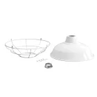 Lampshade with metal basket