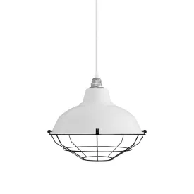 Lampshade with metal basket