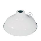 Bistrot lampshade in polished metal, with E27 socket, 30 cm diameter