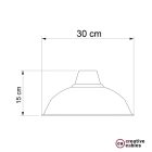 Bistrot lampshade in polished metal, with E27 socket, 30 cm diameter