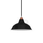 Bistrot lampshade in polished metal, with E27 socket, 30 cm diameter