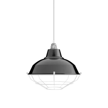 Lampshade with metal basket