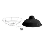 Lampshade with metal basket