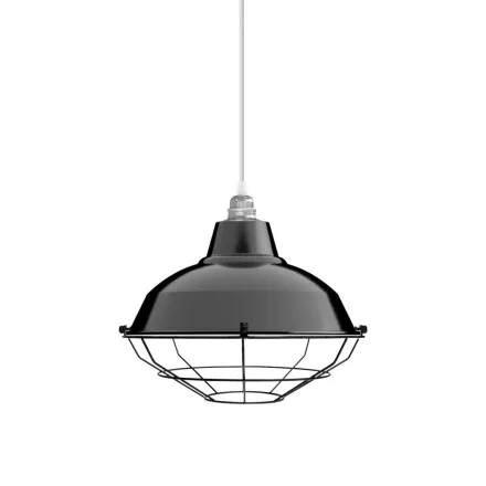 Lampshade with metal basket