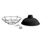 Lampshade with metal basket
