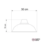 Bistrot lampshade in polished metal, with E27 socket, 30 cm diameter