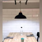 Bistrot lampshade in polished metal, with E27 socket, 30 cm diameter