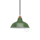 Bistrot lampshade in polished metal, with E27 socket, 30 cm diameter