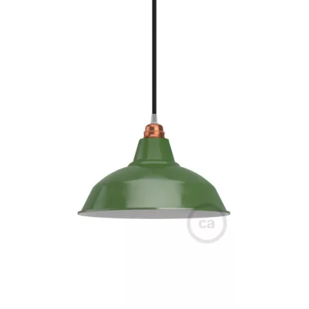 Bistrot lampshade in polished metal, with E27 socket, 30 cm diameter
