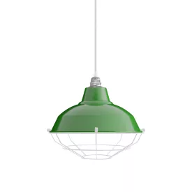 Lampshade with metal basket