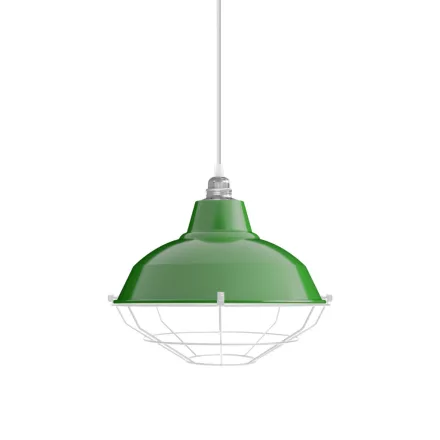 Lampshade with metal basket