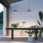 Bistrot lampshade in polished metal, with E27 socket, 30 cm diameter