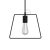 Metal Duedì Base Lampshade with Metal Lamp Holder Cover and E27 Lamp Holder Black
