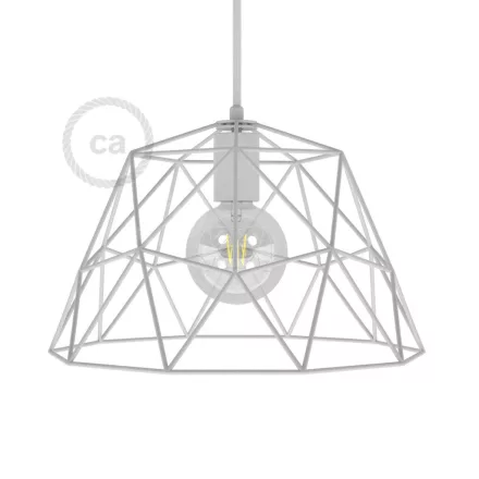 Dome XL bare metal lampshade with E27 lamp holder