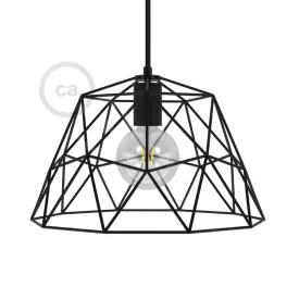 Dome XL bare metal lampshade with E27 lamp holder
