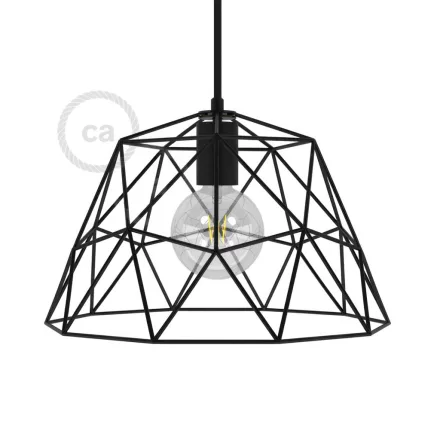 Dome XL bare metal lampshade with E27 lamp holder