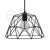  Dome XL Naked Cage Metal Lampshade with E27 Lamp Holder Black