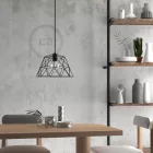 Dome XL bare metal lampshade with E27 lamp holder