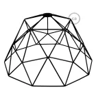 Dome XL bare metal lampshade with E27 lamp holder