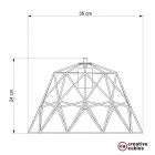Dome XL bare metal lampshade with E27 lamp holder
