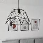 Dome XL bare metal lampshade with E27 lamp holder