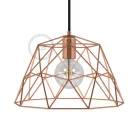 Dome XL bare metal lampshade with E27 lamp holder