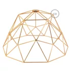 Dome XL bare metal lampshade with E27 lamp holder