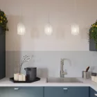 Bare bulb cage metal lampshade Ghostbell with E27 bulb socket