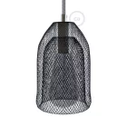 Bare bulb cage metal lampshade Ghostbell with E27 bulb socket