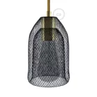 Bare bulb cage metal lampshade Ghostbell with E27 bulb socket