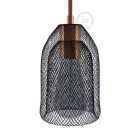 Bare bulb cage metal lampshade Ghostbell with E27 bulb socket