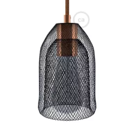   Bare bulb cage metal lampshade Ghostbell with E27 bulb socket