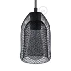 Bare bulb cage metal lampshade Ghostbell with E27 bulb socket