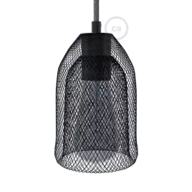  Bare bulb cage metal lampshade Ghostbell with E27 bulb socket