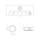 Connection box and basic set for Creative-Tubes porcelain