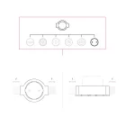 Connection box and basic set for Creative-Tubes porcelain