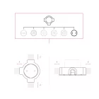 Connection box and basic set for Creative-Tubes porcelain
